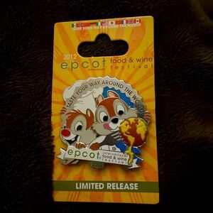 EPCOT Food and Wine 2012 Limited Release Chip & Dale pin